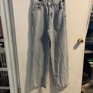 SHEIN Blue and White Denim Jeans